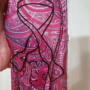 NWOT Alizeal Hot Pink & Black Hanky & Bowtie Set